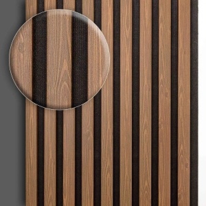 Panou Riflaj Decorativ MDF Nuc Natural, 2.8m x 1m x 9mm