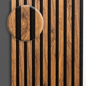 Panou Riflaj Decorativ MDF Stejar Texturat, 2.8m x 0.60m x 9mm