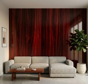 Placă Decorativă Model Red Mahogany Wood cu Dublu Click 2.80m - Img 2