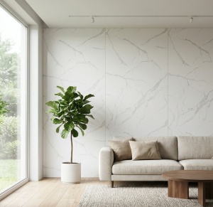 Placă PVC Decorativă Model Bianco White 2.44m x 1.22m - Img 2