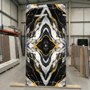 Placă PVC Decorativă Model Black Gold Symphony 1.22 x 2.4 m Grosime 2.5 mm