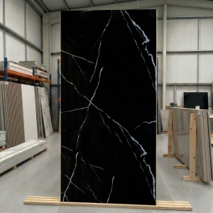 Placă PVC Decorativă Model Black Lightning 2.4 m x 1.22 m Grosime 2.5 mm