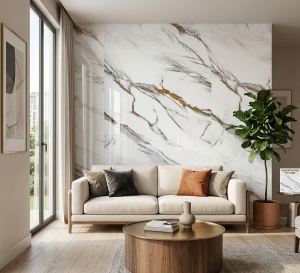 Placă PVC Decorativă Model Calacatta Borghini 1.22 x 2.4 m Grosime 2.5 mm - Img 2