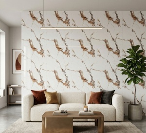 Placă PVC Decorativă Model Calacatta Hazel 1.22 x 2.4 m Grosime 2.5 mm - Img 2