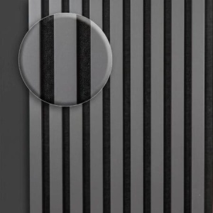 Panou Riflaj Decorativ MDF Gri Antracit, 2.8m x 0.60m x 9mm