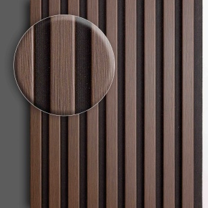 Panou Riflaj Decorativ MDF Nuc Închis, 2.8m x 1m x 9mm