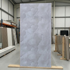 Placă Decorativă Model Marmură Light Grey Onyx cu Dublu Click 2.80m