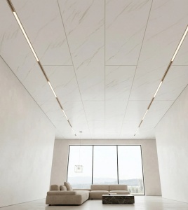 Placă Decorativă Tavan Model Calacatta cu Dublu Click 2.80m - Img 2