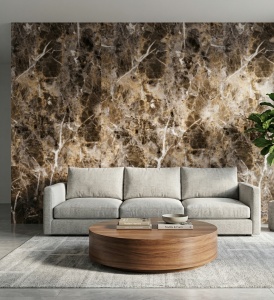 Placă PVC De Marmură Emperador Brown 1.22 x 2.4 m, Grosime 2.5 mm - Img 2