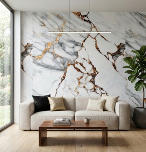 Placă PVC Decorativă Model Golden Drop 2.44m x 1.22m - Img 2