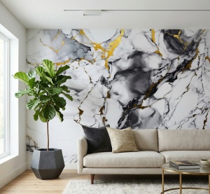 Placă PVC Decorativă Model Golden Storm 2.44m x 1.22m - Img 2