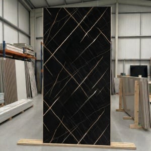 Placă PVC Decorativă Model Marmură Sahara Noir 1.22 x 2.8 m Grosime 2.5 mm