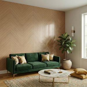 Placă PVC Decorativă Model Royal Oak Chevron 2.8 m x 1.22 m Grosime 2.5 mm - Img 2