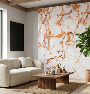 Placă PVC Marmură Amber Onyx 1.22 x 2.4 m Grosime 2.5 mm - Img 2