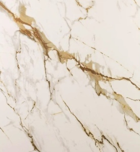 Placă PVC Decorativă Model Marmură Calacatta Gold 2.4m x 1.22m Grosime 2.5mm - Img 3