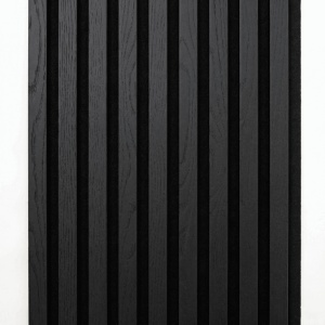 Panou Riflaj Decorativ MDF Negru Mat, 2.8m x 1m x 9mm - Img 3
