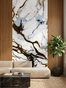 Panou Riflaj Decorativ MDF Nuc Natural, 2.8m x 1m x 9mm - Img 2