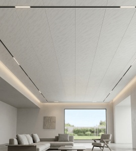 Placă Decorativă Tavan Model Fiber White cu Dublu Click 2.80m - Img 2