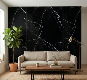 Placă PVC Decorativă Model Black Lightning 2.4 m x 1.22 m Grosime 2.5 mm - Img 2