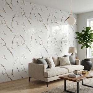 Placă PVC Decorativă Model Calacatta 2.8 m x 1.22 m Grosime 2.5 mm - Img 2