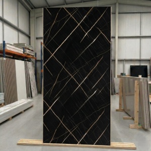 Placă PVC Decorativă Model Marmură Sahara Noir 1.22 x 2.8 m Grosime 2.5 mm