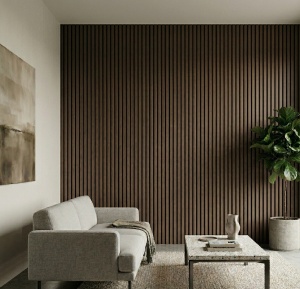 Riflaj Premium MDF Wenge Elegance 2.8m x 0.60m x 13 mm - Img 2