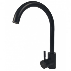 Baterie bucatarie MIXXUS SUS-011 BLACK din otel inoxidabil, Monocomanda, Racorduri incluse - Img 2