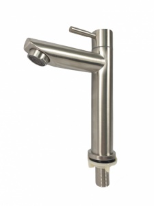 Baterie lavoar apa rece MIXXUS MONO-02.SUS din otel inoxidabil, Monocomanda, Racorduri incluse - Img 2