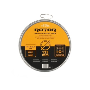 Disc abraziv pentru metal+inox ROTOR 125*1,2*22,23 set 10