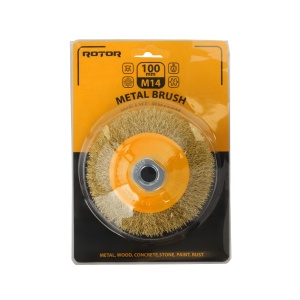 Perie de sarma conica ROTOR 100mm M14 - Img 2