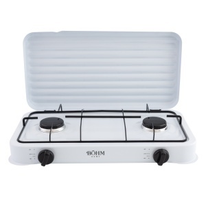 Plita cu doua arzatoare pe gaz si aprindere electrica BÖHM BG-M-002-W, 4.4 kW - Img 4