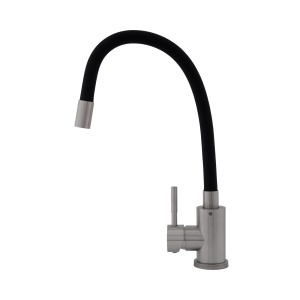 FB-011 Ref Black – Baterie bucătărie SUS 304 cu pipă flexibilă neagră VITAL FLOW - Img 3