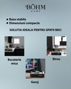 Plită cu un arzător pe gaz BÖHM BG-2811-B Negru - Img 8