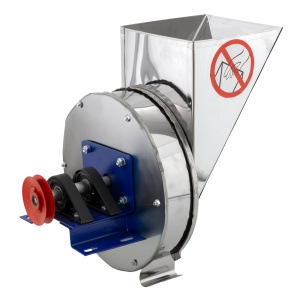 Razatoare fructe manuala, fulie atasare motor, Complet Inox Vinita, 200 kg/h - Img 2