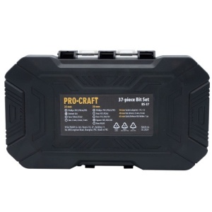 Set biti PROCRAFT BS-37 , 37 piese , biti , adaptoare priza ,chei cu piulita - Img 2