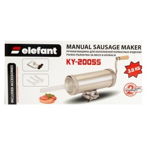 Aparat de facut carnati orizontal 3kg INOX, Elefant KY-2005S - Img 2