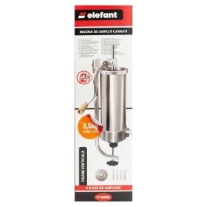 Aparat de facut carnati vertical 3,5kg INOX, Elefant KY-2006C - Img 2