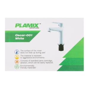 Baterie baie din plastic, PLAMIX Oscar-001 Alb - Img 5