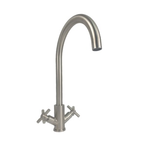 Baterie bucatarie MIXXUS DVE-011 din otel inoxidabil, Dubla comanda, Racorduri incluse - Img 3
