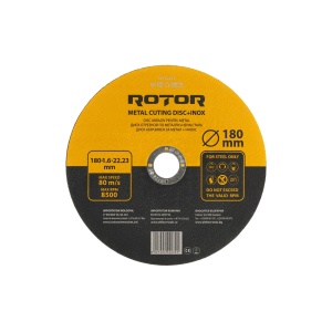 Disc abraziv pentru metal+inox ROTOR 180*1,6*22,23