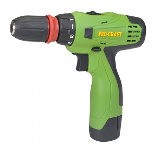Masina de insurubat cu acumulator Procraft PA12PRO DFR, 12V/2A, 1350 RPM, mandrina 10 mm, 2 baterii - Img 1