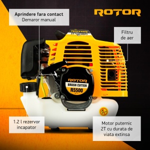 Motocoasa pe benzina R5500 ROTOR 4.7 CP , 5500 Watti - Img 3