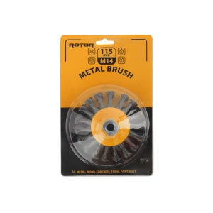 Perie de sarma conica cu noduri ROTOR 115mm M14 - Img 2