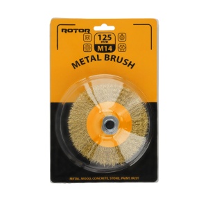 Perie de sarma conica ROTOR 125mm M14 - Img 2