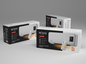 Aeroterma de perete BH2000 BÖHM , doua trepte de putere 1000/2000W, Timer 1-12 H , suprafata de incalzire 20-25 m² - Img 6