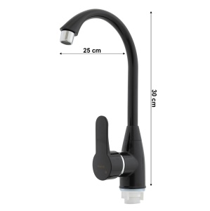 Baterie bucatarie din plastic PLAMIX Mario-011 Black - Img 3