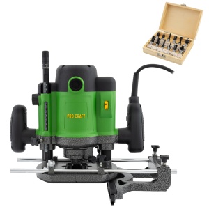 Freza PROCRAFT POB-2400 , 2000W, 23000 RPM, Set 12 freze pentru lemn - Img 2