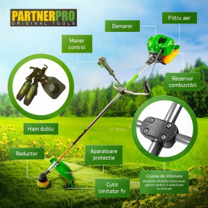 Motocoasa benzina PartnerPro PPA-56, 2T, 5.8 CP, 10000 rpm - Img 3
