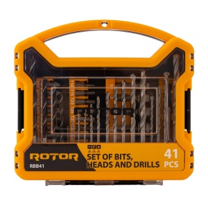 Set biti, tubulare si burghie, 41 piese ROTOR RBB41 - Img 3