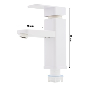 Baterie baie din plastic, PLAMIX Kub-001 Alb - Img 3